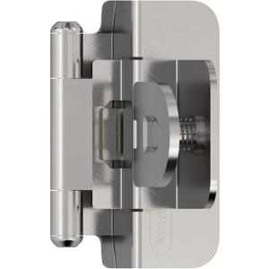 Amerock BPR870026 | Cabinet Hinge | Steel | 3/8 in (10 mm) Inset Double Demountable | Polished Chrome | Kitchen Cabinet Door Hinge | 1 Pair/2 Pack | Functional Hardware (3/8 inch (10mm) Inset)