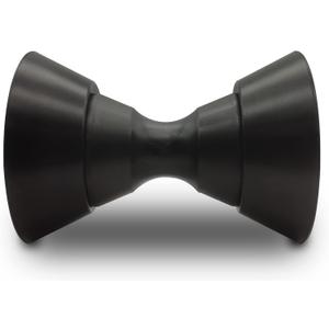 4" Boat Trailer Bow Bell Roller Assembly with 1/2" Shaft fits 4" Bracket, Polyurethane (Black)