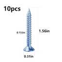 Wensilon (274 pcs) Plastic Drywall Wall Anchors Kit with Screws Concrete Screw kit Wall Anchor Set Suitable for Brick and Cement Walls