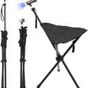 Cane with Seat Foldable Lightweight, Walking Cane with seat, Adjustable Walking Stick for Seniors & Elderly, with Padded Seat and Non-Slip Base for Outdoor Walking, Hiking, and Travel Assistance