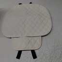 Car Seat Covers Front Seats, Luxury Leather Waterproof Non-Slip Seat Protector Universal Fit for Most Cars SUVs Trucks Pick-ups, White and Black Car Accessories Interior(Front White)