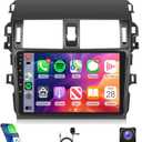 2G+64G Car Radio Carplay for Toyota Corolla 2009 2010 2011 2012 2013, Rimoody Android Car Stereo Android auto GPS WiFi 9 Touch Screen BT/FM HiFi Mirror Link RCA USB SWC Backup Camera