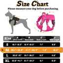 rabbitgoo Tactical Dog Harness for Large Dogs No Pull Adjustable Military Vest with Handle MOLLE Reflective Heavy Duty Dog Vest for Walking Training Hunting Outdoor Working Medium Size Dog Rose Red M