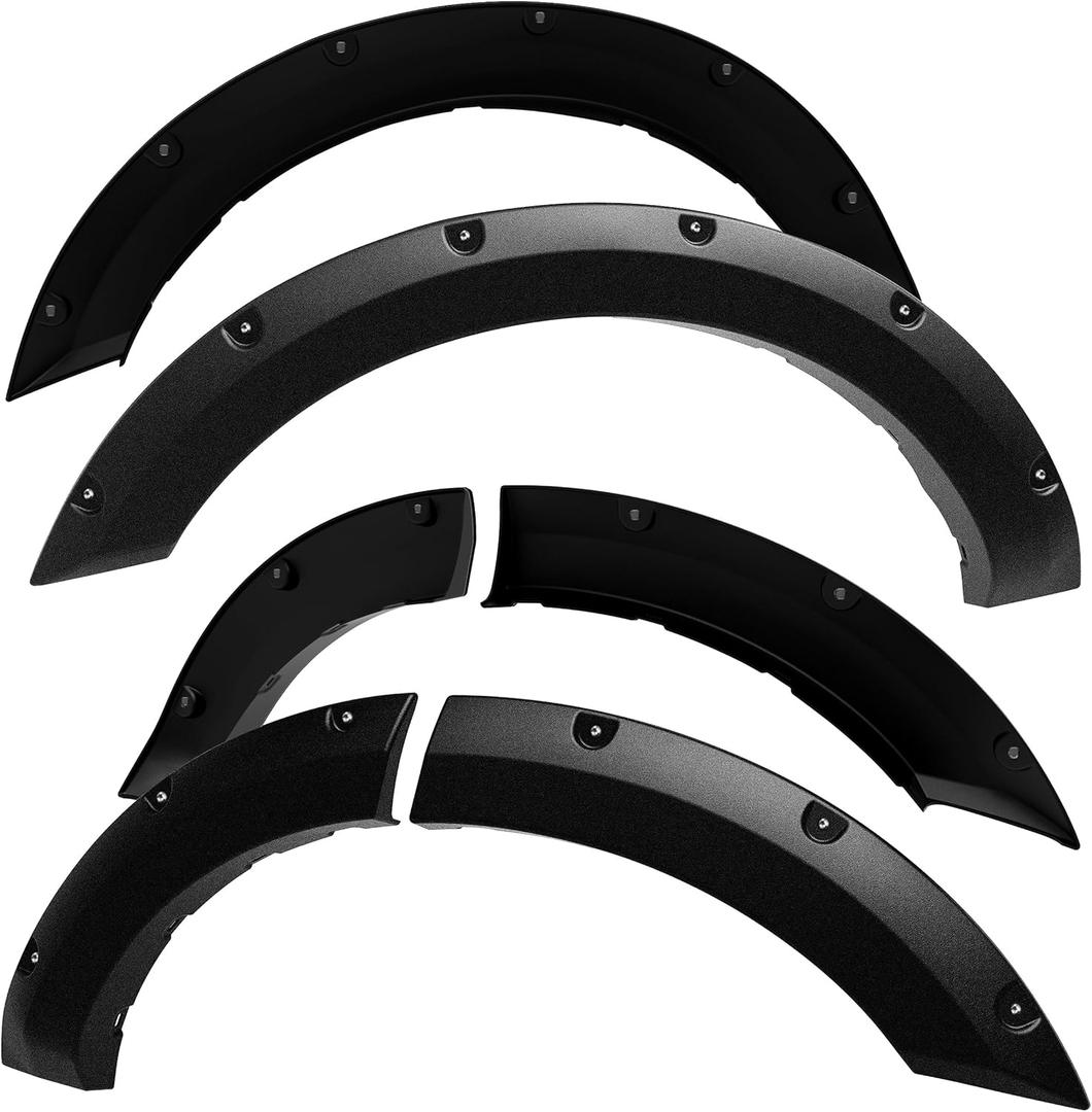 Tyger Auto Fender Flare Compatible with 2021-2024 Ford Bronco Sport (Not-Fit Bronco SUV), Rough Textured Black Paintable Bolt-Riveted Style 4pc | TG-FF8F5037