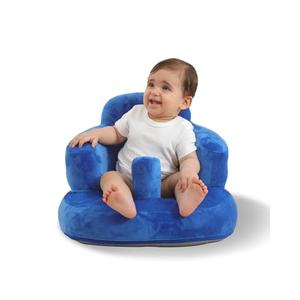 AGITVPS Upgrade Inflatable Baby Seat with Tray for Babies 3-36 Months, Built in Air Pump Bumbo Seat with Tray, Baby Chair Sit Me up Floor Seat for Baby, Learning to Sit&Feeding (Velvet Pillar-Blue)