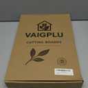 Acacia Cutting Board Set of 3 with Holder, Solid Acacia Wood Chopping Boards, Thick Kitchen Cutting Boards, Serving Boards for Meat, Vegetables and Fruits