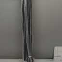 4 Pack 6.5FT Stainless Steel String Lights Pole Bracket/Holder with 2 Wall Hooks for Deck Railing Wood Posts (Black)