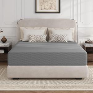 Novilla Queen Mattress 12 Inch, Queen Memory Foam Mattress for Cool Night Sleep & Pressure Relief, Thermally Balanced Foam Mattresses for Heat Dissipation, CertiPUR-US Certified Mattresses in a Box (Grey)