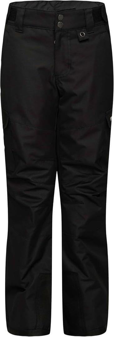Arctix unisex-child Snow Sports Cargo Snow Pants With Articulated Knees (Small, Black)