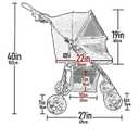 Pet Gear Happy Trails Lite Pet Stroller for Cats/Dogs, Zipper Entry, Easy Fold with Removable Liner, Safety Tether, Storage Basket, Green Clover