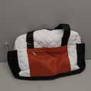 Small Gym Bag for Women, Mini Sports Duffle Bag for Workout Dance Ballet Yoga Gymnastics, Quilted Lightweight Puffer Travel Tote with Detachable Coin Purse & Wet Pocket, Beige-black-brown (S(14" x 6" x 10"))