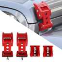 Red Hood Latches Compatible with Jeep Wrangler 2007-2018 JK JKU, 2018-2025 JL JLU, 2020-2025 Gladiator JT 1 Pair