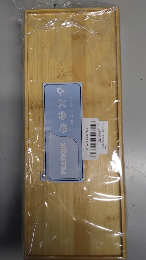 Bamboo Drawer Organizer - Kitchen Utensil Organizer Silverware Tray Cutlery Holder，Office Desk Supplies and Accessories (15X5.9X2.6 inch)