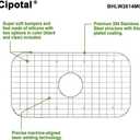 26.1 in. x 14.1 in. Centre Drain Sink Protector with Supersoft Silicone Feet in 304 Grade Stainless Steel
