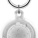 IPX8 Waterproof for Airtag Holder, for Apple for Airtags with Keychain, for Air Tag Case for Luggage, Dog Collar, Keys, Anti-Scratch Full Body Protective for Air Tags Holder, Clear