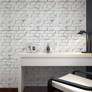 Brick Wallpaper Peel and Stick 17.71" X 394" Self Adhesive Gray Vinyl Film Contact Paper 3D Stone Stick On Waterproof Wallpapers Bathroom Bedroom Backsplash