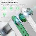 Fingerprint Door Lock Biometric Door Knob with Keypad Keyless Entry, Door Locks for Bedrooms, Home Hotel Office Apartment Silver