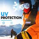 Snowalva Ski Goggles, Snowboard Goggles with 2 UV400 Anti-Fog Detachable Magnet Lenses for Men & Women Adult