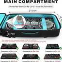 AUROTIER DJ Controller Bag for DDJ-FLX4/DDJ 200/DDJ 400/DDJ REV1, Padded DJ Backpack with Multi-pocket for 17 Inch Laptop, Cables, DJ Carrying Mixer Case with Adjustable Strap for DJ Equipment