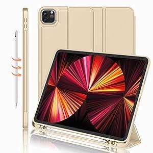 iMieet New iPad Pro 11 Inch Case 2022(4th Gen)/ 2021(3rd Gen) with Pencil Holder [Support iPad 2nd Pencil Charging/Pair],Trifold Stand Smart Case with Soft TPU Back,Auto Wake/Sleep(Emerald)