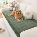 OstepDecor Washable Couch Cover for Dogs, Thick Pet Friendly Sofa Covers, Soft Couch Protector, Paw Cart Sofa Slipcovers, Cushion Protector for Leather, Sectional, Loveseat (27.6" x 59", Green)