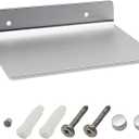 SinLoon 6 Inch Small Shelf in Flat Satin Aluminum Bathroom Shelf Wall Mount for Small Speaker Smartphone, Tablet, Toiletries (Silver)