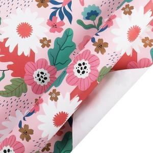 LaRibbons Pink Floral Wrapping Paper Jumbo Roll, 30 Inch X 33 Feet (82.5 sq. ft) Spring Gift Wrap Stone Paper for Wedding, Mother’s Day, Bridal Shower & Birthday