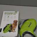 Pecute 26ft Retractable Dog Leash with Poo Bag Holder, Chew Proof Dog Leash with 360 Tangle-Free Extended, Anti-Slip Handle & Quick Brake Button, Suitable for Dogs Up to 110lbs in Weight (Green)