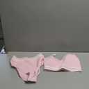 BMJL Women's High Waisted Bikini Ribbed Two Piece Swimsuit High Cut Color Block Adjustable Straps Bathing Suit (M,Pink)