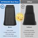 MYMULIKE Bed Risers 8 Inch Heavy Duty, Furniture Risers Lifts Supports Up to 6,000 Lbs for Table, Desk Leg, Sofa, Couch