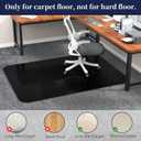 Tonaus Office Chair Mat for Carpet, 48"x36" Carpet Chair Mat Black with Non-Slip Studded, 2.2mm Thick for Low Pile Carpets