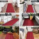 Runner Rugs 2FTx6FT Indoor Outdoor Hallway Runner Rubber Backing Non-Slip Carpet Washable Area Rugs Custom Sizes for Entryway Kitchen Bathroom Laundry Room Balcony Patio Red