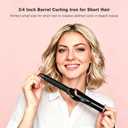 ORYNNE 3/4 Inch Mini Travel Curling Iron for Short Hair | Dual Voltage Small Curling Iron with 5 Adjustable Temps, Fast Heat-Up Ceramic Barrel Infused with Argan Oil, Auto-Off