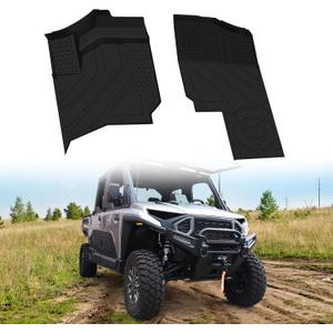 Floor Mats for Ranger XD 1500/ Crew 2024+, TPE Front Row Floor Liners Compatible with Polaris Ranger XD 1500 All Models 2024+ Accessories All Weather Protection Slush Mats (2PCS)