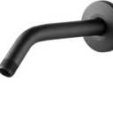 OFFO Shower Arm with Flange, 6 in Wall Mount Replacement Angle Shower Head Arm Wall-Mounted For Fixed Shower Head & Handheld Showerhead, Matte Black