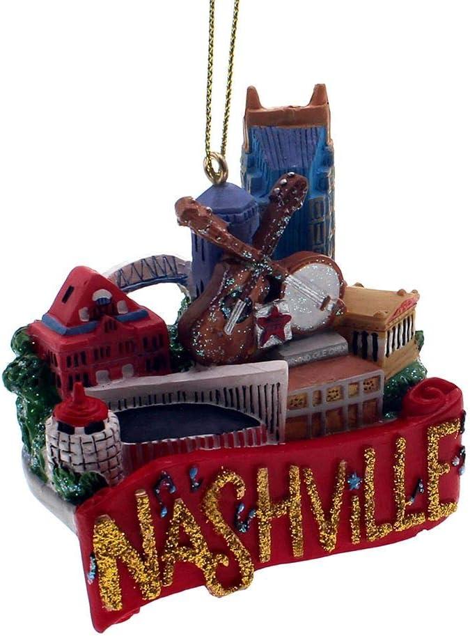 Kurt Adler A2018 Nashville Hanging Ornament, 2-inch High, Resin