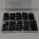 76PCS Black Metric M6 Barrel Nuts M6 x 10mm/11mm/12mm/13mm/15mm/20mm Cross Dowels Slotted Nut Kit DD027-b