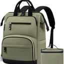 LOVEVOOK Lunch Backpack for Women, 15.6 Inch Laptop Bag with Insulated Cooler Lunch Box, Work Backpack for Teacher Nurse, Travel Backpack Lunch Bag for Camping Picnic Daily Use