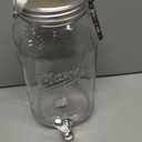 Mason 8L/8.45QT Dispenser with Wood Handle &amp; Metal Lid(Clear)
