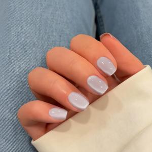 KQueenest Cat Eye Press On Nails Short, 30 Pcs Glitter White Press On Nails Square, Sparkly Fake Nails With Glue, Chrome Nails Press ons, Reusable Soft Gel Stick on Nail for Women Weddings