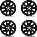 17 Inch Gloss Black Wheel Skins Compatible with 2018-2021 Chevrolet Equinox, Fits OEM 17" Stock Alloy Wheels #84450624, Snap-On Rim Covers 4-Pack