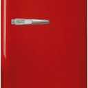 SMEG FAB5URRD3 FAB5 Retro Mini Fridge  50s Style Compact Small Refrigerator, 1.2 cu ft, Automatic Defrost, LED Lighting, Adjustable Shelves Made in Italy, Red