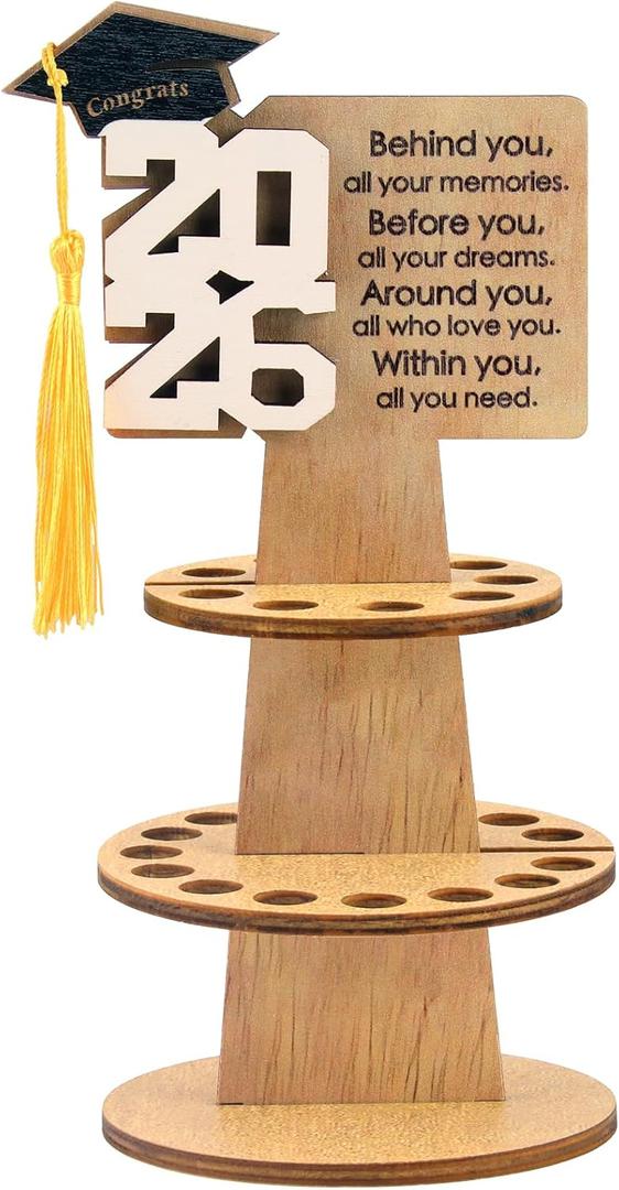 Suyeah 2026 Graduation Gift Money Holder, Unique Greeting Cards Cash Holder Cash Gift, Double-Layer Money Cake with 25 Holes for Cash Congrats Graduation Party Supplies
