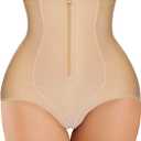 YERKOAD Women Tummy Control Panties Shapewear Bodysuit Butt lifter Shorts Hi- Waist Trainer Body Shaper Underwear Slim Corset (Small, Beige)