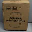 Beinilai Collapsible Foot Spa Bath with Heat,Bubble,Massage Rollers, Tea Tree Oil Foot Soak with Epsom Salt, Pedicure Foot File, Red Light,Removable Pumice Stone,Pedicure Foot Spa (Pink)