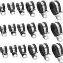 Cabilock 6 Size Variety 304 Stainless Steel Clamps Wire Clamp Tool for Secure Tube Wire Home Industrial