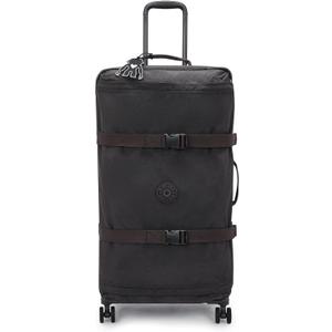 Kipling Spontaneous Softside Spinner Wheel Luggage, Integrated TSA Accepted Lock, Black Noir, Checked-Large,KI4193