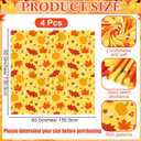 Buryeah 4 Pcs 50 x 60 Inch Thanksgiving Fall Throw Blanket Warm Soft Pumpkin Maple Autumn Plush Blanket Flannel Fleece Throw for Couch Chair Bedroom Picnic Home Decoration