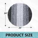 Arotive Microfiber Bathroom Rugs, Shaggy Soft and Absorbent Bath Rug, Non-Slip, Thick Plush Machine Washable Dry Bath Mats for Bathroom, Tub and Shower, 24x24, Black, Round