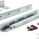 VEVOR 8 Pairs 15 Inch of 15 18 21 Inch Soft Close Bottom Mount Drawer Slides, Heavy Duty Ball Bearing Full Extension Steel Track, Noiseless Guide Glides Cabinet Kitchen Runners with Locking, 100 Lbs